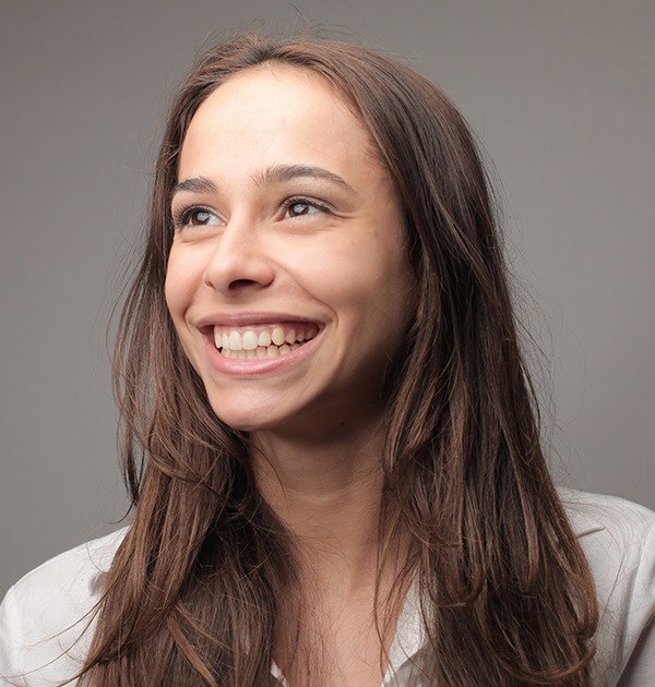 Portrait of smiling, happy woman